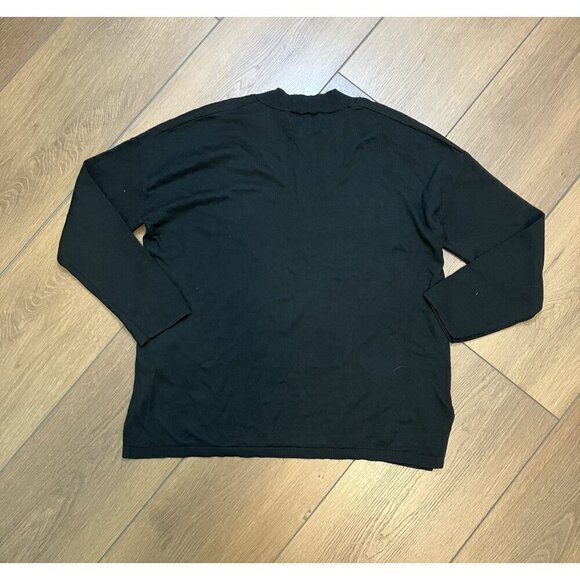 Magaschoni Black V-Neck Sweater Size L - Picture 2 of 4